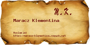 Maracz Klementina névjegykártya